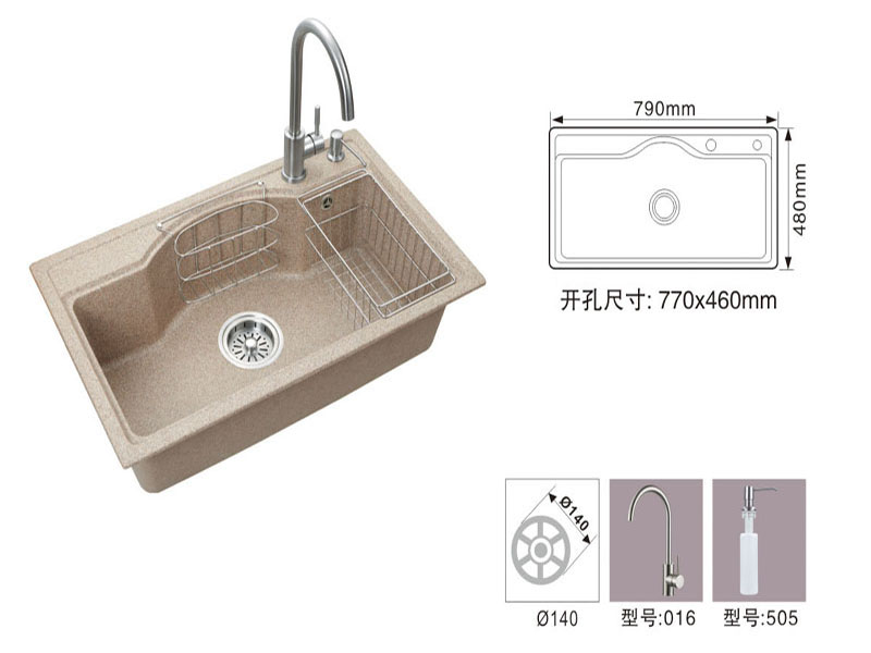 غسل / غسل بالوعة المطبخ اليدوية مزدوجة / وعاء واحد